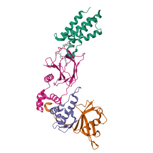 PROTAC MZ1 with BRD4 and the VHL complex, PDB 5T35. Structure deposited by Gadd, Zengerle, and Ciulli.