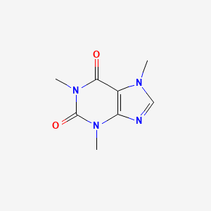 Caffeine, PubChem CID 2519. Representative molecular structure for discussing polarity and aqueous solubility; the drawing alone does not specify pH-dependent or solid-state behavior.